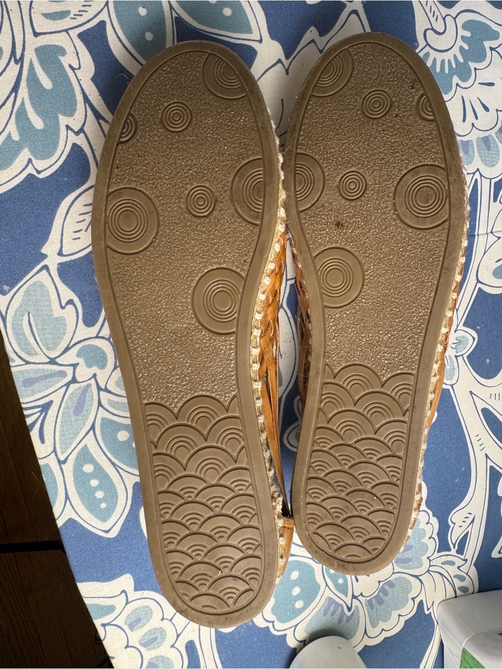 D’Arte Huaraches Leather Espadrille Flats Woven Tan Handmade Mexico Size 11 - Picture 11 of 11